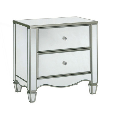 Glam 1Pc Mirror Nightstand