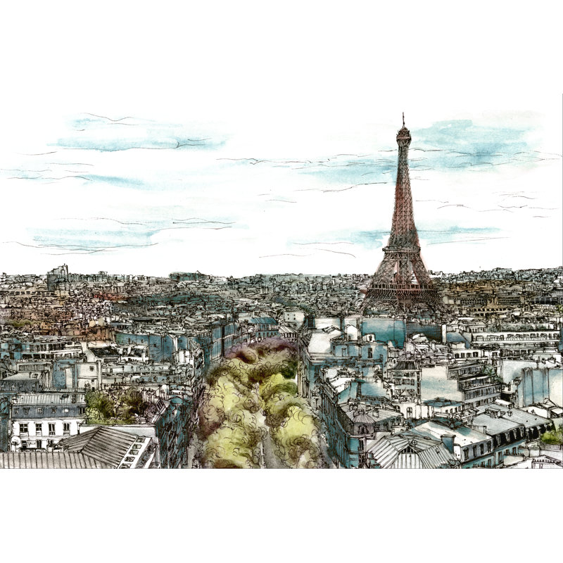 European Afternoon I - Painting, 51 cm H x 76 cm W, Wrapped Canvas