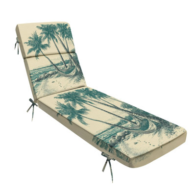 Coussin de patio d'extérieur 3 po Peenoke Coussin de chaise longue d'extérieur résistant à l'eau