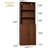 75" Tall Bookcase With Doors, 5 Tier Large Bookshelf With Cabinet, Standing Wood Display Book Shelf For Living Room, Office, Library With Doors-1186487839