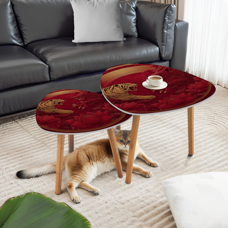Ensemble de 2 tables basses gigognes Triangle