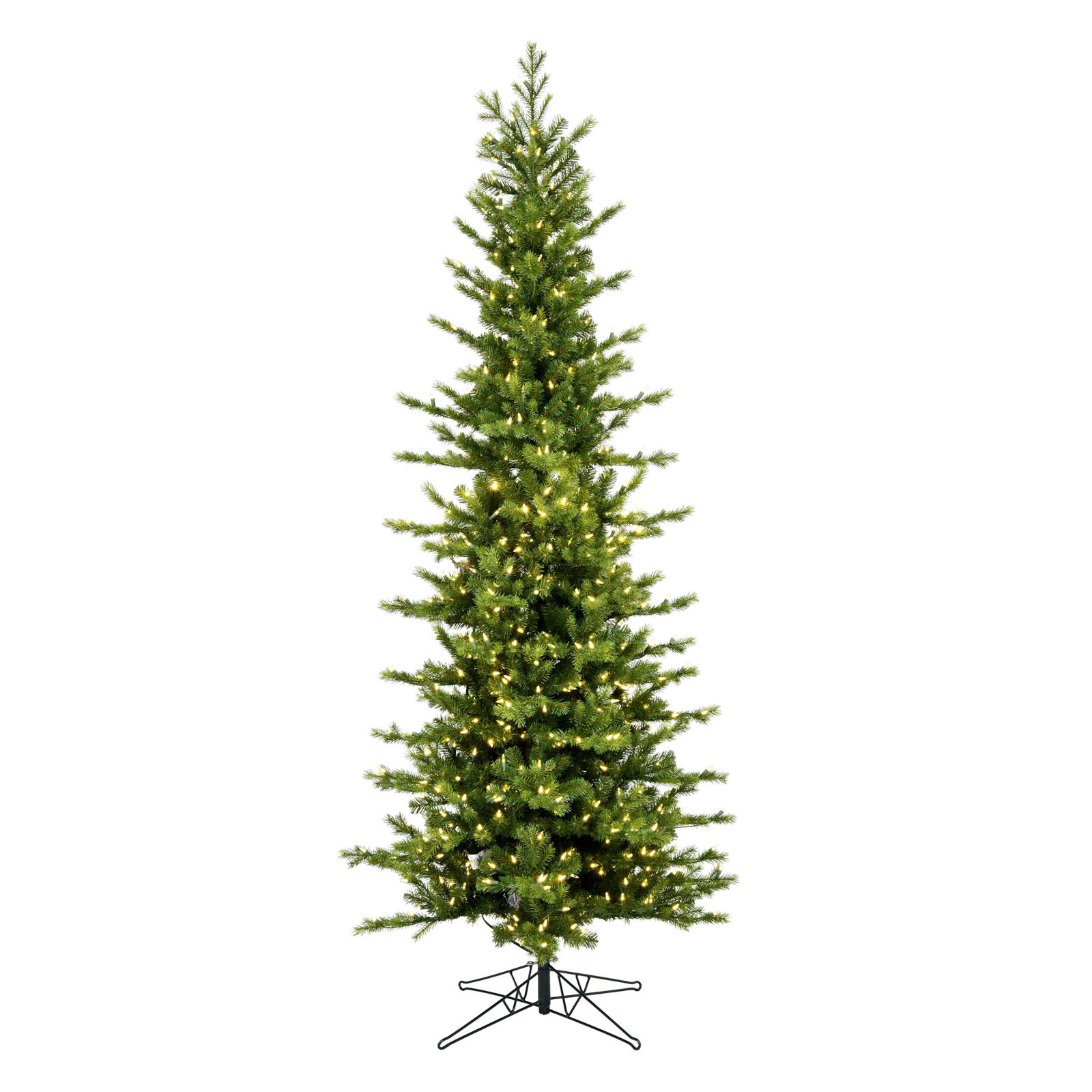 Pencil Flocked 6.5' Pre-Lit Pine Christmas Tree, 5.5'