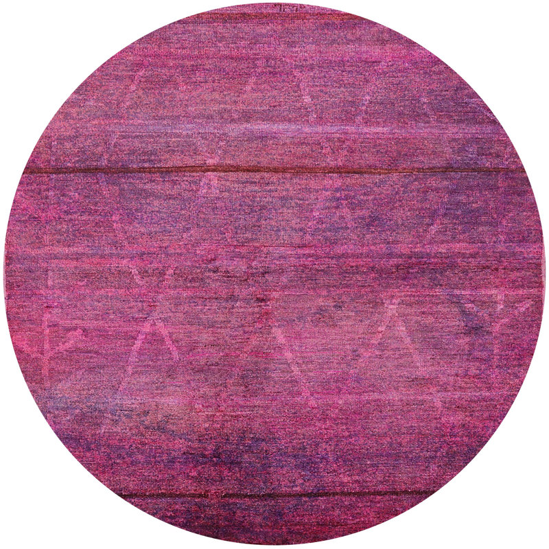 Tapis marocain tissé à la machine Alsexander, Rond 8 pi
