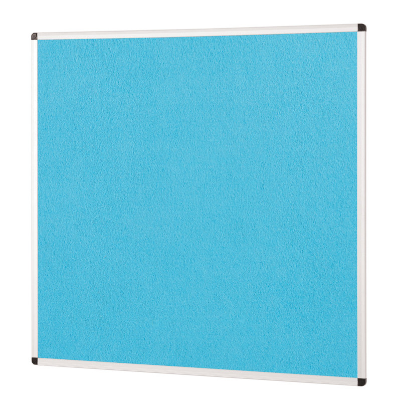 Wall Mounted Bulletin Board, Cyan, 90 cm H x 90 cm W x 1.2 cm D