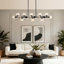 Faustena 16-Light Dimmable Bubble Glass Golden Sputnik Modern Linear Chandelier-1564039775