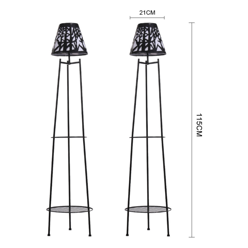 115cm Polished Tripod Floor Lamp Set with USB