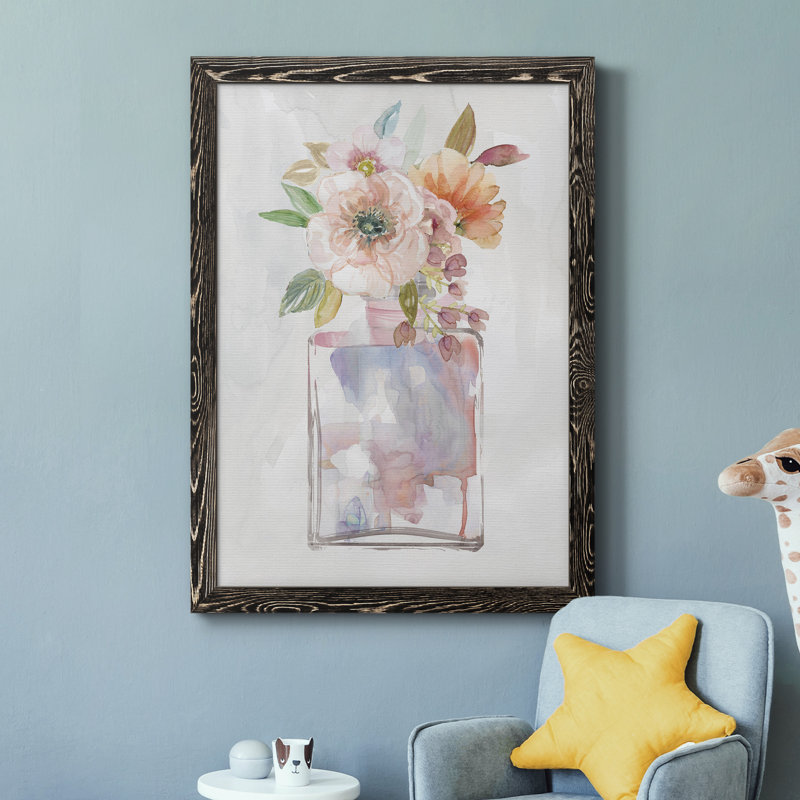 Mini Bouquet II - Reproduction d'art sur toile encadrée, H 44 po x l 31 po x P 1 po, Cadre noir