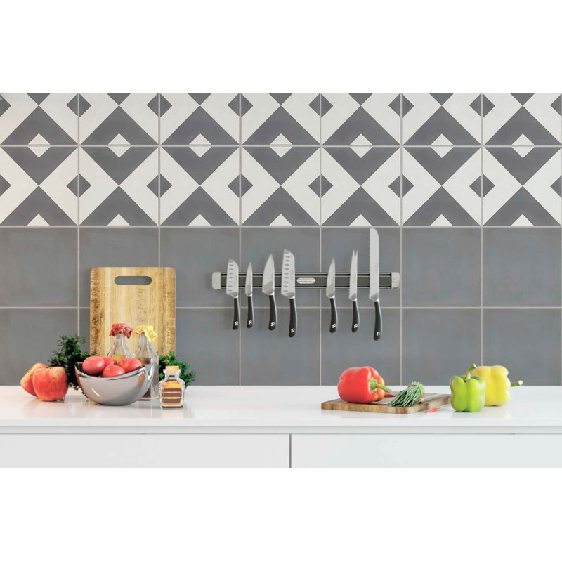Remy 8" x 8" Cement Spanish Wall & Floor Tile, Fog