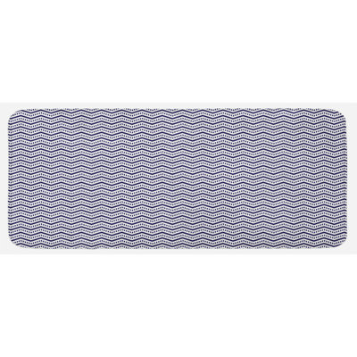 Tapis de cuisine horizontal à motif de chevrons et de couleurs nautiques
