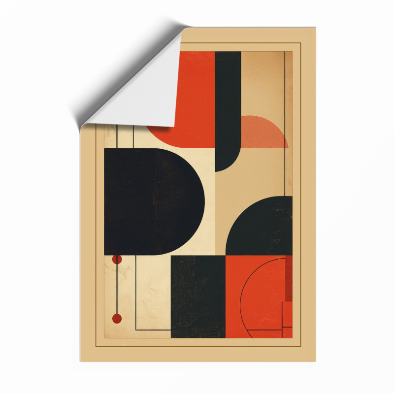 Red Forms Geometric - Print, Unframed, A3 - 42.0 x 29.7 cm