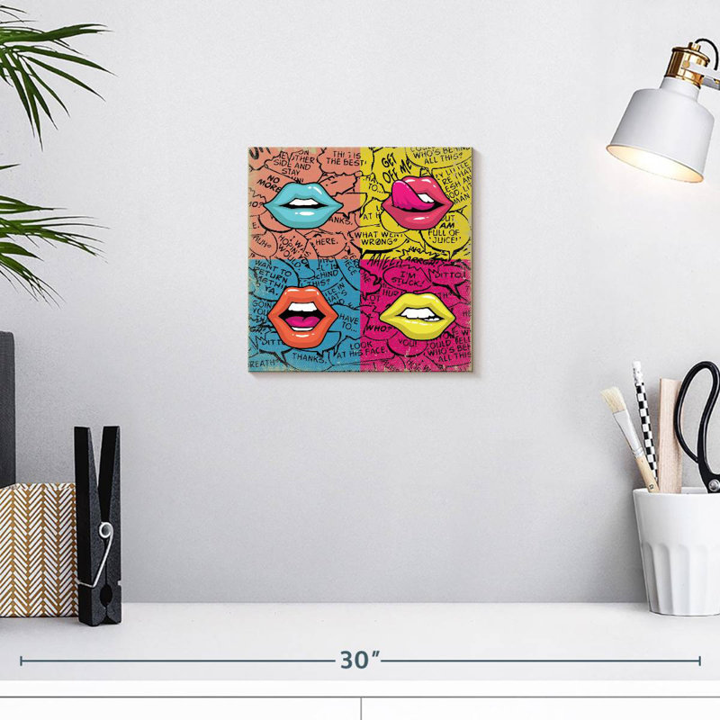 Shuttleworth Comic Lips, 10" H x 10" W
