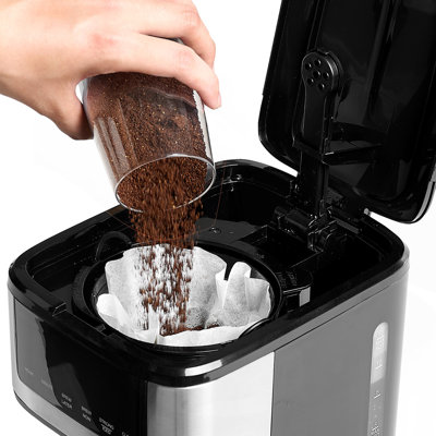 Programmable Coffee Maker, 12 Cup Programmable Drip Coffee Makers with Touch Screen, 4-Hour Keep Warm Coffee Makers Drips, 2 Brew Strengths Drip Coffee Machine for Home, 24-Hour Programmable