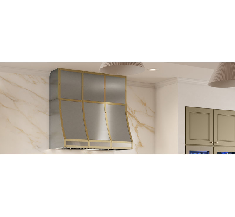 Designer Duct Cover Banding Kit for Forte Hoods, Satin Gold