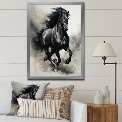 " Black Horse Galopping Ink "