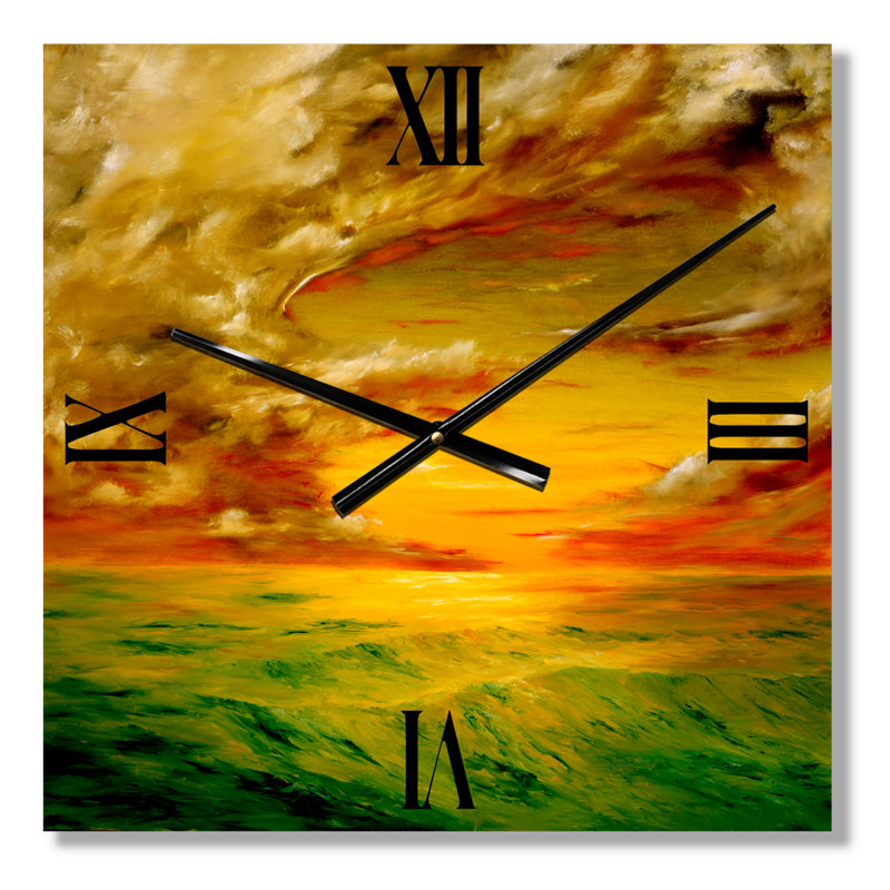 Horloge murale Bright and Sunset at Santa Rosa California, Moyen