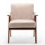 Chaise en microfibre brun clair, structure en bois, idéale pour les petites pièces d'appoint, aspect moderne-132610714