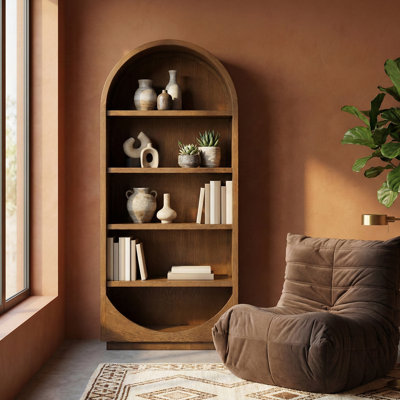 Bibliothèque en bois massif Hearth Brown