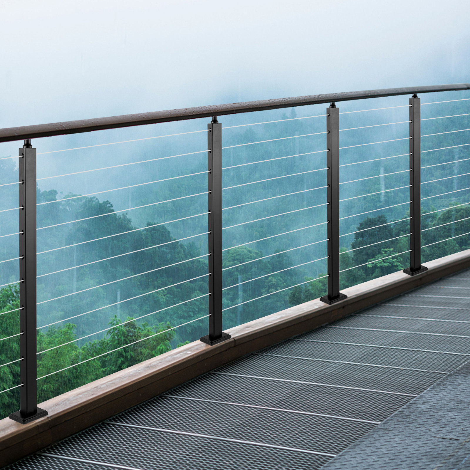 Bulk-buy Commercial Building Stainless Steel Balcony Wire / Cable Railing  price comparison