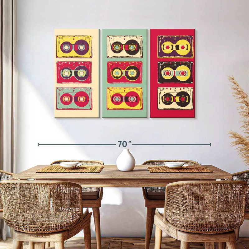 Abarca Retro Tapes, 36" H x 57" W