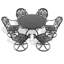 Elegant Swivel Dining Set Aluminum Weatherproof Patio