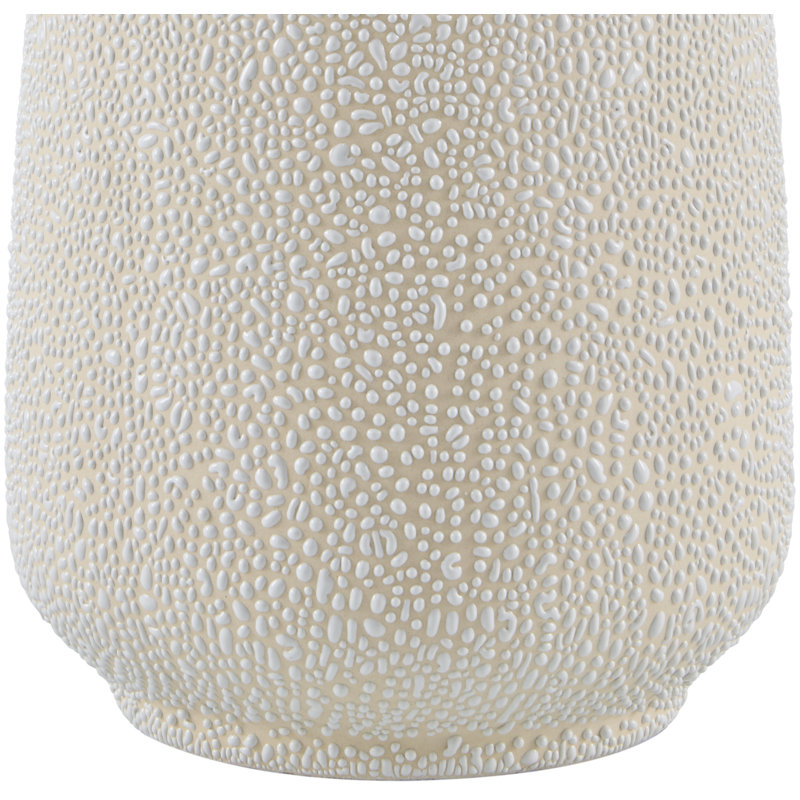 Ceramic Table Lamp with Linen Drum Shade , 27" H x 14" W x 14" D