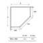  90cm W x 90cm D x 200cm H Square Pivot Shower Enclosure