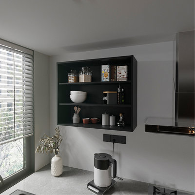 Armoire murale Meeker, noir
