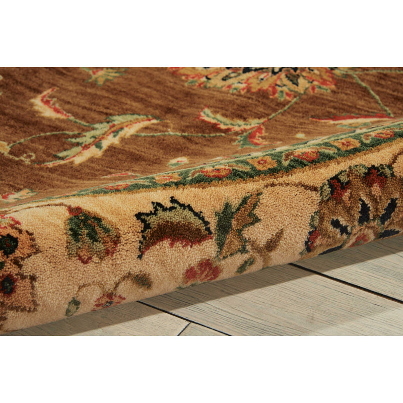 Crownover Wool Oriental Indoor Rug, Round 7'10"