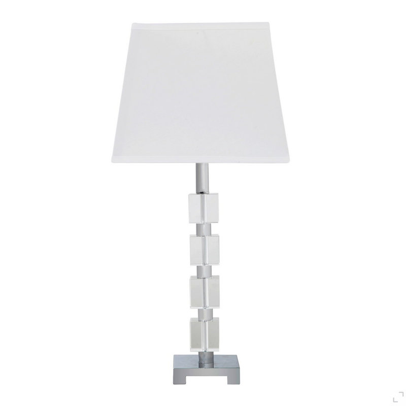 25" Wendi Glam Crystal Cube Ice Table Lamp