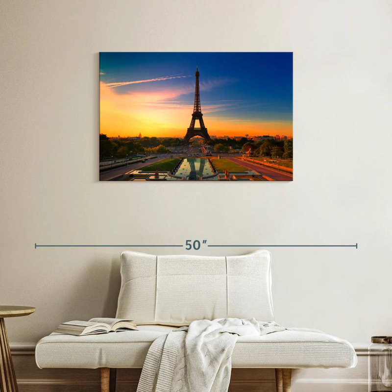 Kavia Eiffel Tower At Sunrise, 24" H x 36" W