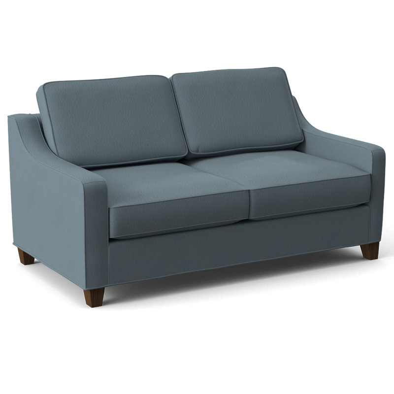 Clark 74" Square Arm Sofa Bed with Reversible Cushions, Dillon Williamsburg, Montana Walnut, Innerspring