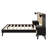 Wood Bed Frame With 2 Nightstands And Elegant Design With Lamps-1856125290