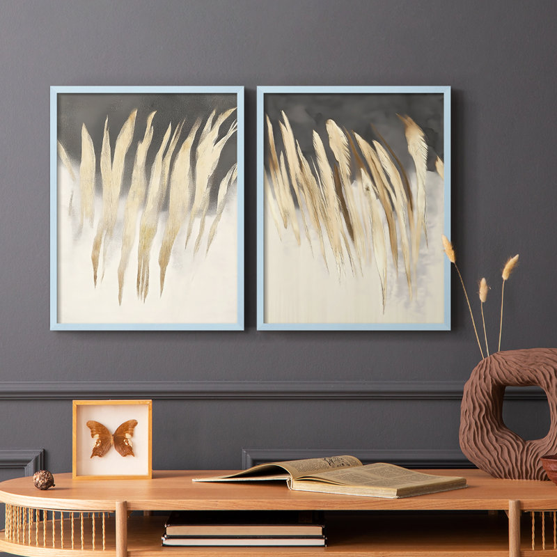 ABSTRACT Series DCCCLxxx - Impression encadrée de qualité supérieure - prête à être accrochée - aucun clou requis - aucun clou requis