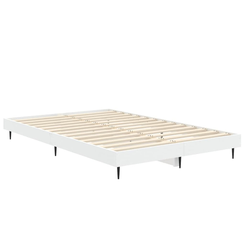 Loginov Bed Frame, White, 135 x 190cm