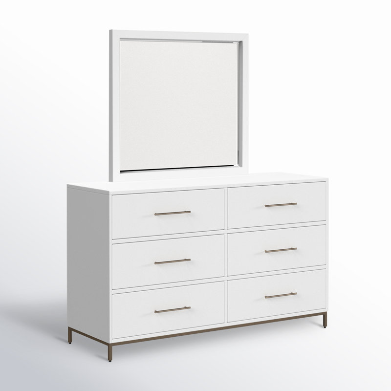 Commode double 6 tiroirs avec miroir Marino