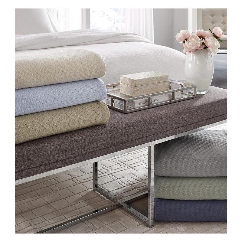 Corino Hand Woven Blanket, Full/Queen, Ivory