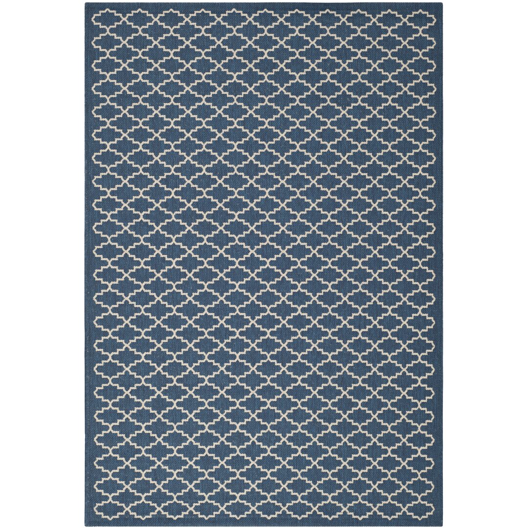 Teppich Joyner in Marineblau/Beige