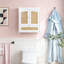 Armoire de salle de bain murale au-dessus de la toilette, armoire à pharmacie en rotin Boho