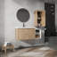 Meuble-lavabo mural moderne de 42 po avec lavabo, armoire latérale, portes à fermeture en douceur et conception Kd-emballage