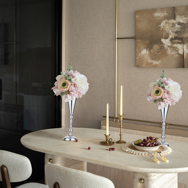 Vase de table en métal, Ensemble de 10