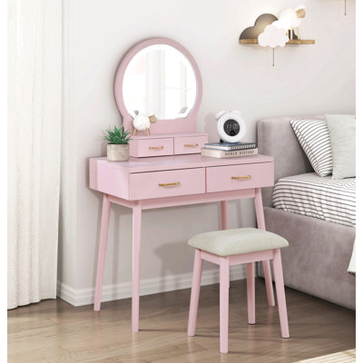 Magnifique meuble-lavabo avec miroir et tabouret