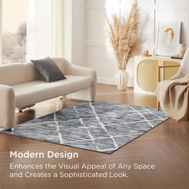 Bedsure Area Rugs for Living Room Machine Washable Modern Style Rug, Rectangle 5' x 7'3"