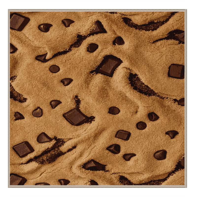 Washable Edible cookie dough Desserts Area Rug, Square 5'