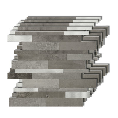 11.8 in. W x 11.8 in. L Fireplace Surround Peel and Stick Mosaic Tile