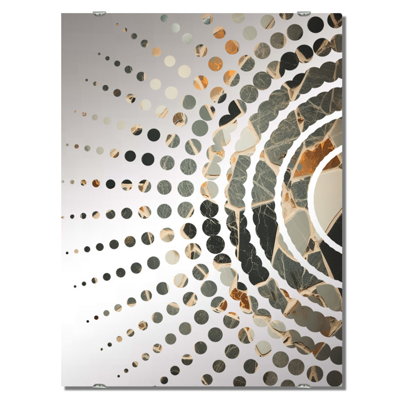Tuan - Miroir mural décoratif à carreaux abstraits, 40 po x 30 po
