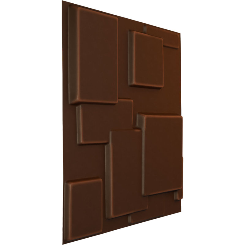 Panneau mural 3D décoratif Gomez EnduraWall, Rouille métallique vieillie universelle