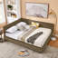 Lit tapissier grand format, velours brun, pour chambre à coucher et lit de jour à décoration intérieure, espace idéal