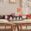 Enseigne rétro vintage en bois BOO - Décoration de table rétro noire et orange pour la maison, le bureau et le manteau de cheminée
