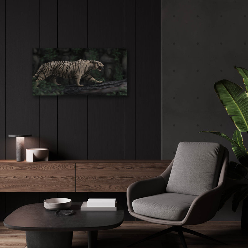 «Moonlight Prowl» par Gordon Semmens, art mural en verre acrylique, H 12 po x l 24 po