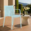 Holiday - Fauteuil empilable moderne en plastique 4 pièces pour une utilisation intérieure / extérieure - Dossier ergonomique à lattes, matériau PP toutes saisons - Patio, balcon, café-2113274809